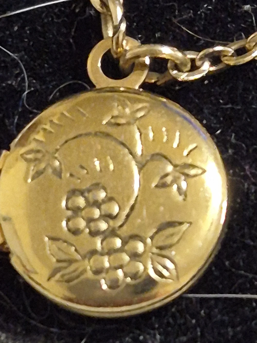 BN Gold Floral Locket Necklace for GIRL